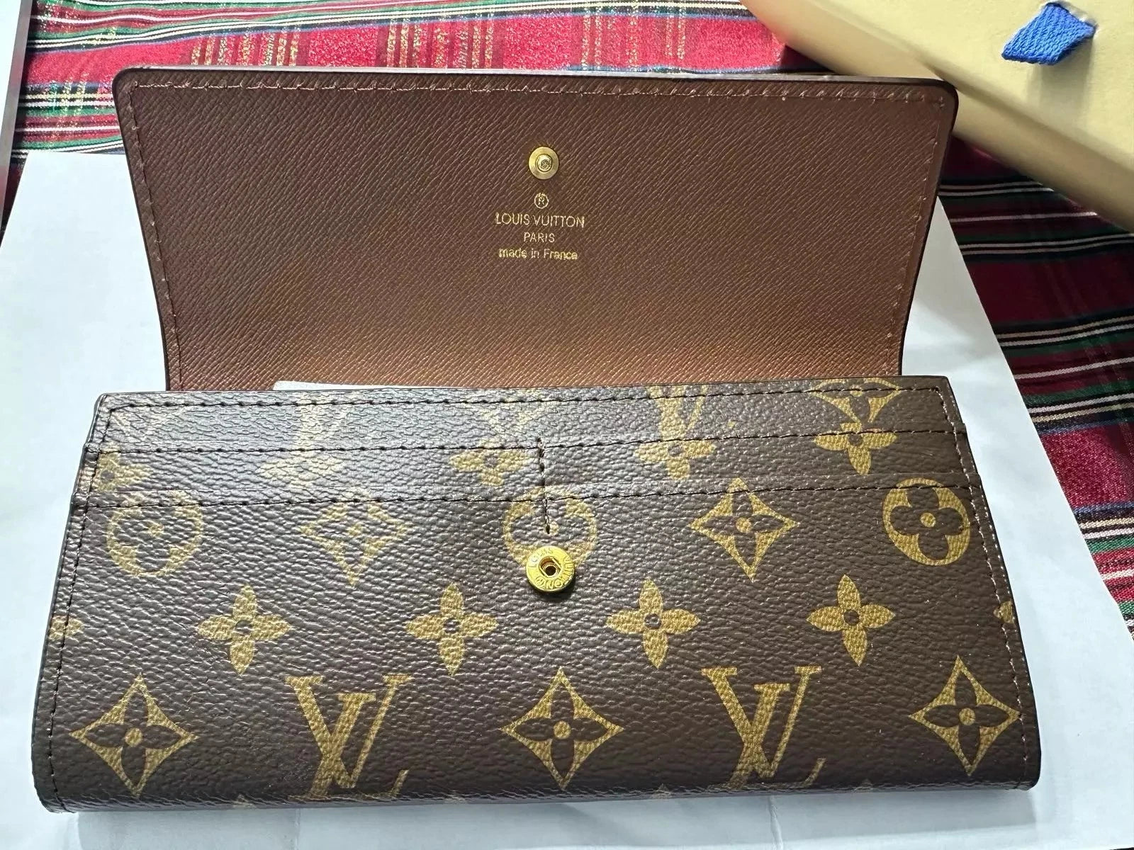 Authentic Louis Vuitton LV Monogram Brown Coated Canvas Sarah Long Wallet – Luxury Designer Women’s Organizer | Free 3–5 Day USA Shipping