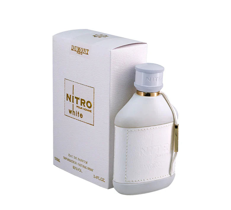 Nitro White Pour Homme Eau de Parfum 3.4 oz by Dumont Paris – Fresh Clean Men’s Perfume | Free USA 3-Day Delivery