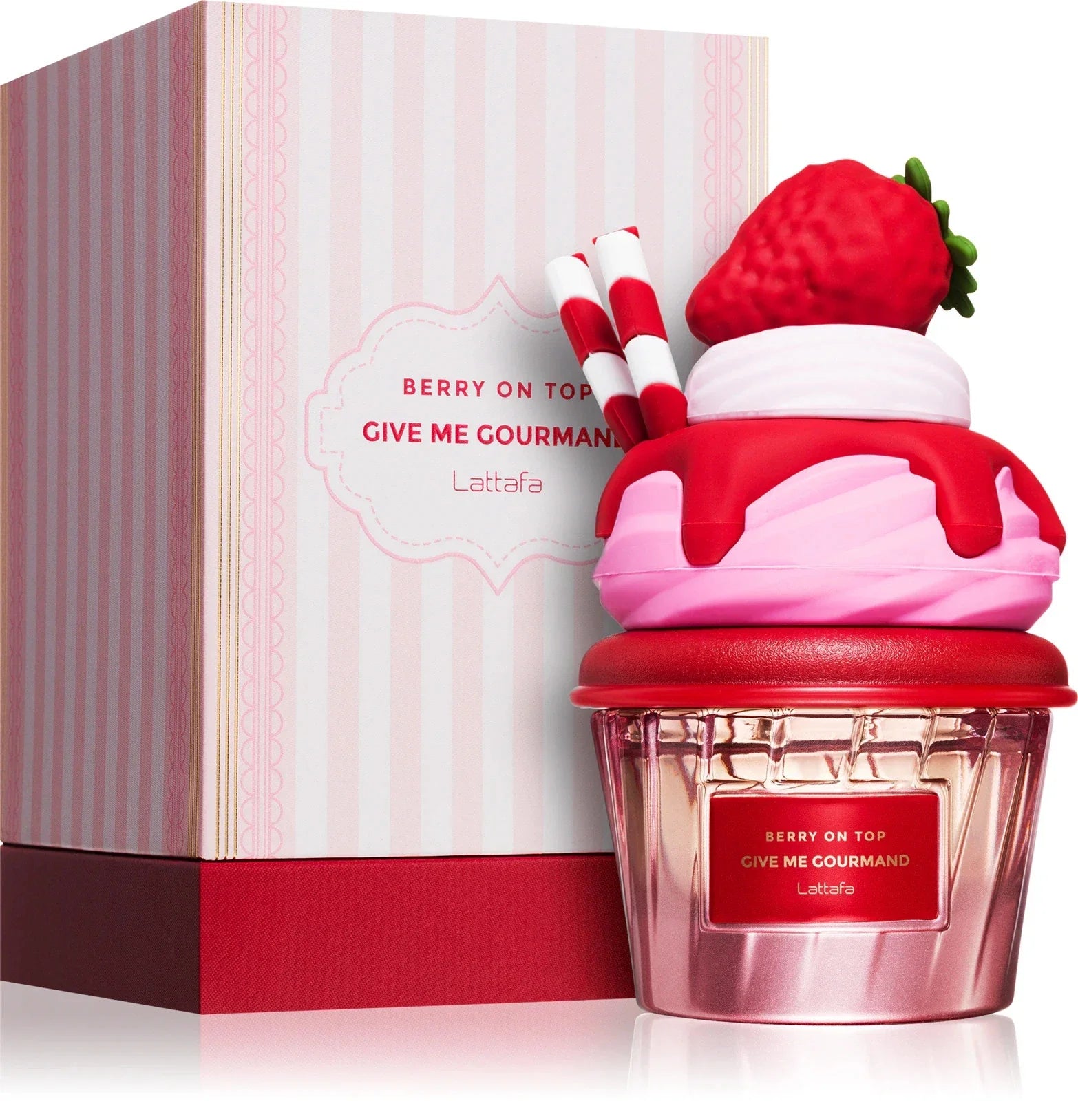 Lattafa Berry On Top Give Me Gourmand Eau de Parfum 75ml – Sweet Fruity Dessert Perfume | Free USA 3-Day Delivery
