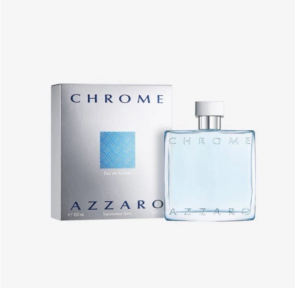 Chrome Eau de Toilette 3.4 oz Spray by Azzaro – Fresh Citrus Aquatic Men’s Cologne | Free USA 3-Day Delivery